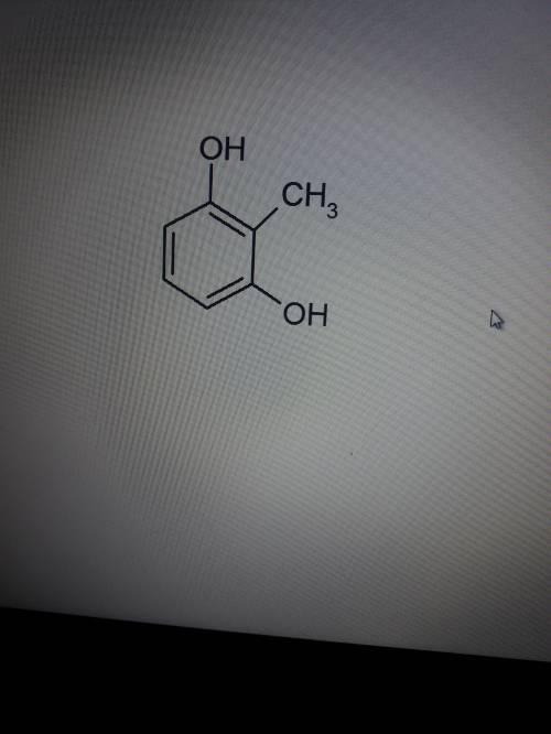 Какая структурная формула молекул органического соединения у 1,3-гидрокси-2-метилбензол? !