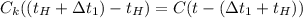 C_{k} (( t_{H} + зt_{1}) - t_{H} ) = C( t - (зt_{1} +t_{H} ))