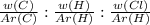 \frac{w(C)}{Ar(C)}:\frac{w(H)}{Ar(H)}:\frac{w(Cl)}{Ar(H)}