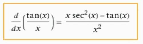 Найдите производную, подробно! y=tgx/x