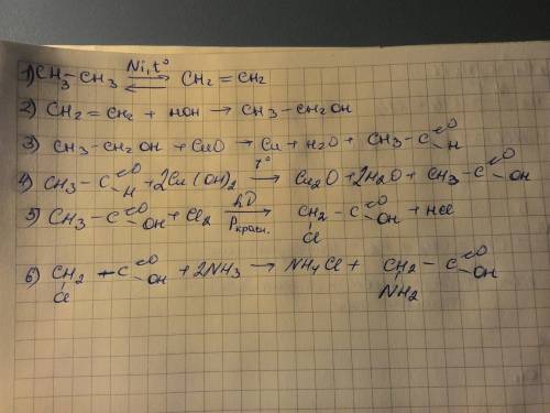 Напишите уравнения реакций, при которых можно осуществить сле-дующие превращения: c2h6 →c2h4→ c2h5oh