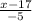 \frac{x-17}{-5}