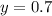 y = 0.7