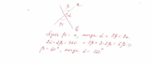 Один из углов, образовавшийся в результате пересечения двух прямых, равен сумме двух других углов на