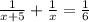 \frac{1}{x+5}+ \frac{1}{x} = \frac{1}{6}