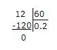 12 разделить на 60 распишите решение стокбиком
