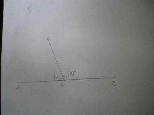 Найдите углы aob и boc если угол аоb на 40 градусов больше чем угол boc а угол aoc- развернутый.пост