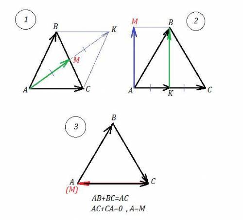 Дан правильный треугольник abc. постройте точку м​
