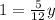 1= \frac{5}{12}y