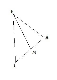 Втреугольнике abc проведена медиана bm известно что ab меньше bm.сделайте рисунок и сравните углы a