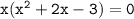 \mathtt{x(x^2+2x-3)=0}