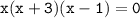 \mathtt{x(x+3)(x-1)=0}