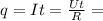 q=It= \frac{Ut}{R} =