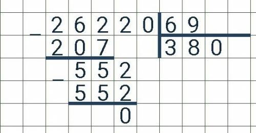 Выполните деление 2622: 6,9; 304,5: 0,5; 16,45: 4,7; 6: 3,75;