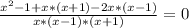 \frac{x^{2}-1 +x*(x+1)-2x*(x-1)}{x*(x-1)*(x+1)}=0