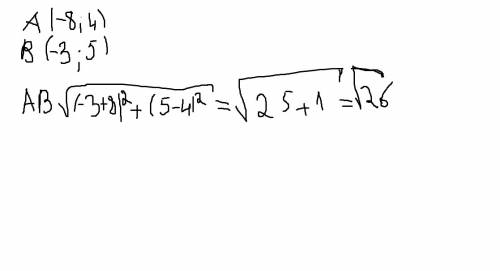 Найдите расстояние между точками а(-8.4) и в(-3.5)