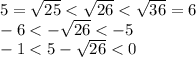 5=\sqrt{25}