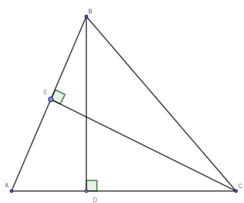 Дано трикутник abc,висоти цього трикутника,проведені до сторін ас і ав,дорівнюють 3 см і 2 см відпов