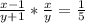 \frac{x-1}{y+1}*\frac{x}{y}=\frac{1}{5}