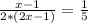 \frac{x-1}{2*(2x-1)}=\frac{1}{5}