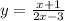 y=\frac{x+1}{2x-3}