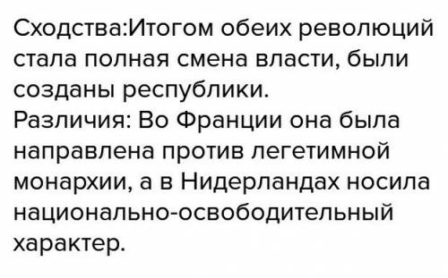 Сходства и различия французской революции и революции в нидерландах