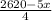 \frac{2620 - 5x}{4}