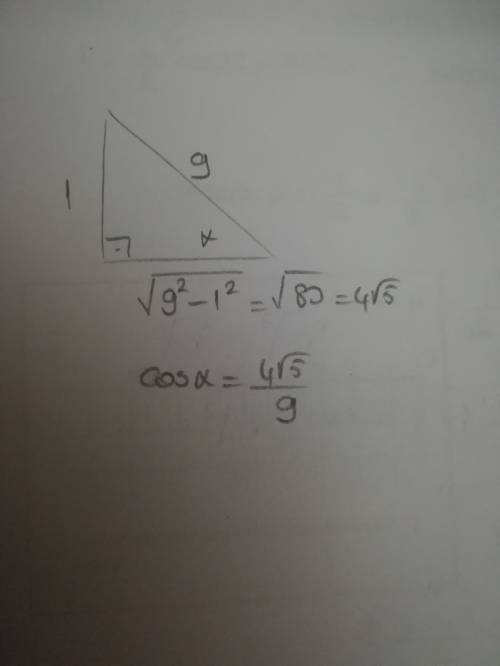 Знайдіть- косинус альфа,якщо синус альфа =1/9 буду ,если напишите с объяснением !
