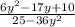 \frac{6y^2-17y+10}{25-36y^2}