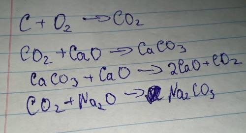 Осуществите цепочки превращений c-co2-caco3-co2-na2co3