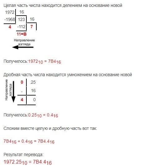 Синформатикой. нужно записать число 1972,25 в 16-ой, в развёрнутой форме