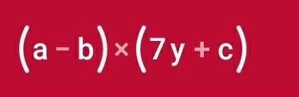 Разложите на множетели 7y(a-b)+c(a-b)