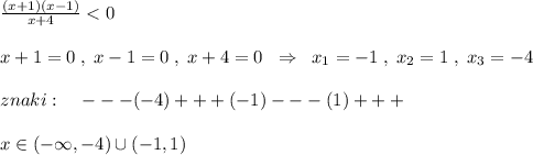 \frac{(x+1)(x-1)}{x+4}