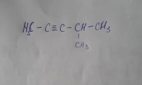 Структурна формула 4-метил-2-пентин