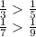 \frac{1}{3} \frac{1}{5}\\\frac{1}{7} \frac{1}{9}