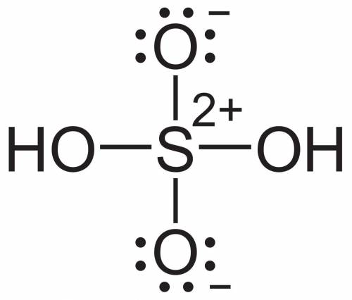 Как должна выглядеть формула льюиса с h2so4?