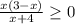 \frac{x(3-x)}{x+4} \geq 0