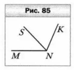 Запишите все углы изображённые на рисунке 85.измерьте угол snk.