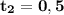 \bf t_2 = 0,5