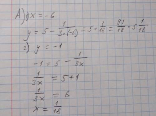С20 если 1. функция задана формулой y=5-1/3x. найти: а) значение функции, соответствующее значению а