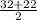 \frac{32+22}2}