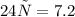 24у = 7.2