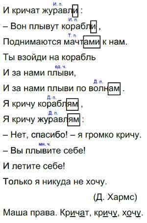 Прочитай текст .спиши вставь пропущенные окончания. указать род, падеж у сущ и прилагательных. что и