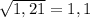 \sqrt{1,21} =1,1