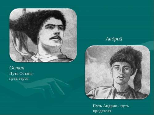 Внешность героев остапа и андрия в повести н.в гоголя тарас бульба 60 !