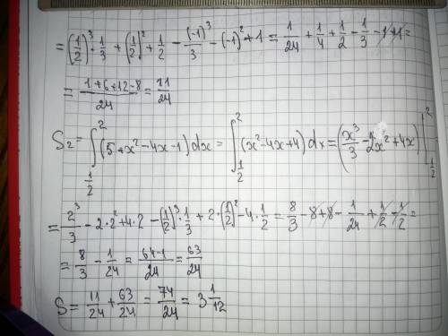 Вычислите площадь фигуры ограниченной линиями: y=-x^2-2x+4 и y=-x^2+4x+1, y=5 обязательно нужен граф