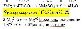 Укажите окислитель и восстановитель mg+h2so4=mg2so4+s+h2o