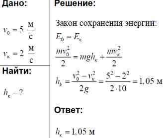 Решите по с дано с решением всё подробно мяч бросают вверх с поверхности земли со скоростью 5 м с на