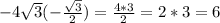 -4\sqrt{3}(-\frac{\sqrt{3}}{2})=\frac{4*3}{2}=2*3=6