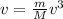 v = \frac{m}{M} vг